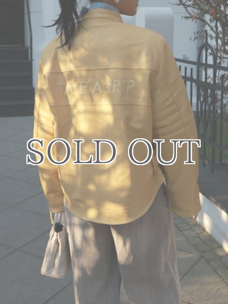 画像16: HOUSE OF SUNNY - The Racer Jacket ビーガンレザーレーサージャケット - Butter Yellow (16)