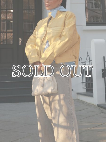 画像17: HOUSE OF SUNNY - The Racer Jacket ビーガンレザーレーサージャケット - Butter Yellow (17)