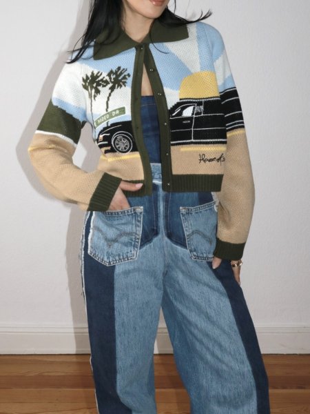 画像11: ［HOUSE OF SUNNY］Pretty Woman Tripper ジャガードニットカーディガン (11)