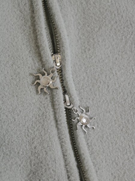 画像14: ［HOUSE OF SUNNY］Chunky Rib Peggy  ジップアップニットカーディガン - School Grey (14)