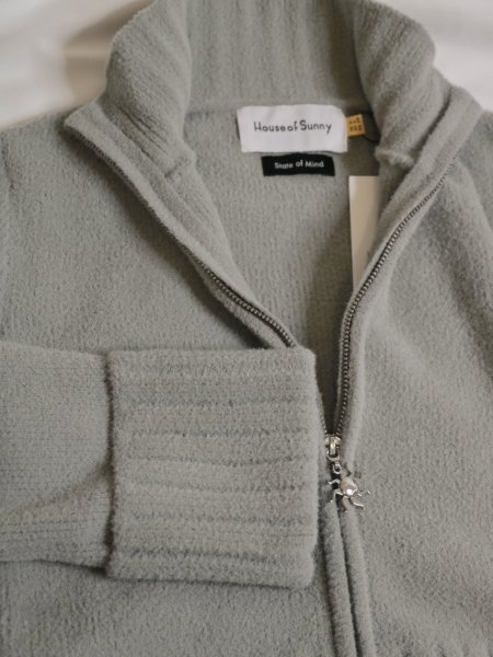 画像13: ［HOUSE OF SUNNY］Chunky Rib Peggy  ジップアップニットカーディガン - School Grey (13)