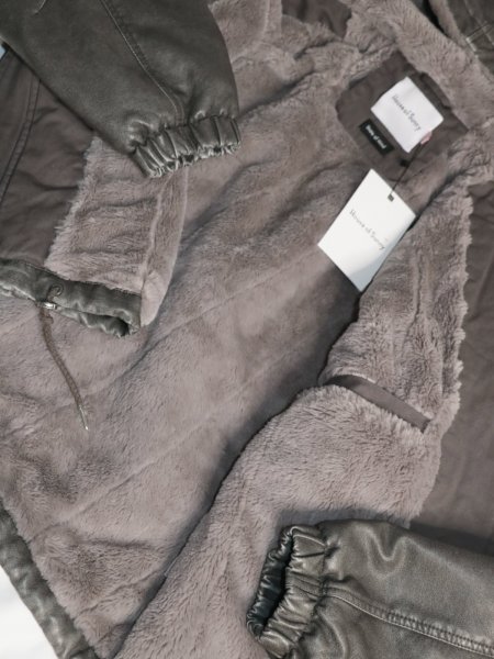 画像19: ［HOUSE OF SUNNY］Vegan Leather Hoodie Jacket  ヴィーガンレザーフーディジャケット - Dark Grey (19)