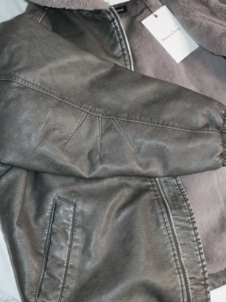 画像20: ［HOUSE OF SUNNY］Vegan Leather Hoodie Jacket  ヴィーガンレザーフーディジャケット - Dark Grey (20)
