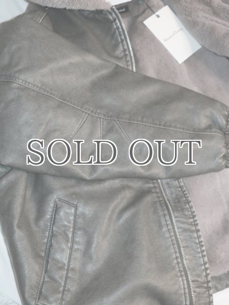 画像20: ［HOUSE OF SUNNY］Vegan Leather Hoodie Jacket  ヴィーガンレザーフーディジャケット - Dark Grey (20)