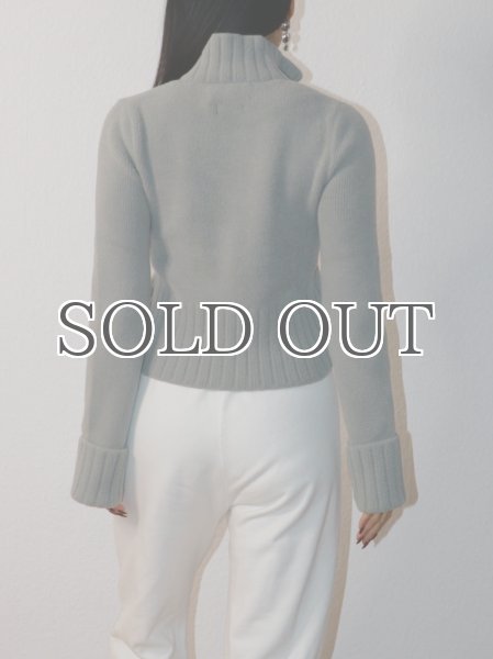 画像12: ［HOUSE OF SUNNY］Chunky Rib Peggy  ジップアップニットカーディガン - School Grey (12)