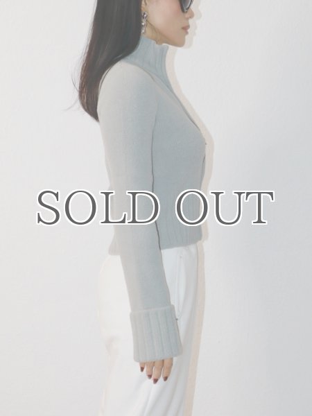 画像11: ［HOUSE OF SUNNY］Chunky Rib Peggy  ジップアップニットカーディガン - School Grey (11)