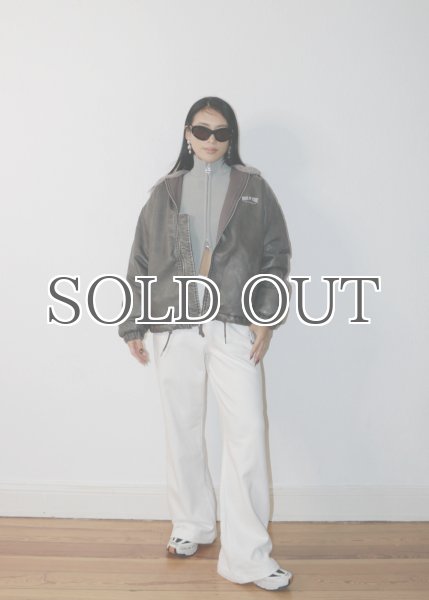 画像7: ［HOUSE OF SUNNY］Vegan Leather Hoodie Jacket  ヴィーガンレザーフーディジャケット - Dark Grey (7)