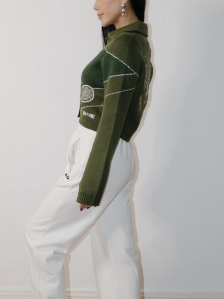 画像8: ［HOUSE OF SUNNY］COUNTRY CLUB TRIPPER  テニス刺繍ジャガードカーディガン (8)