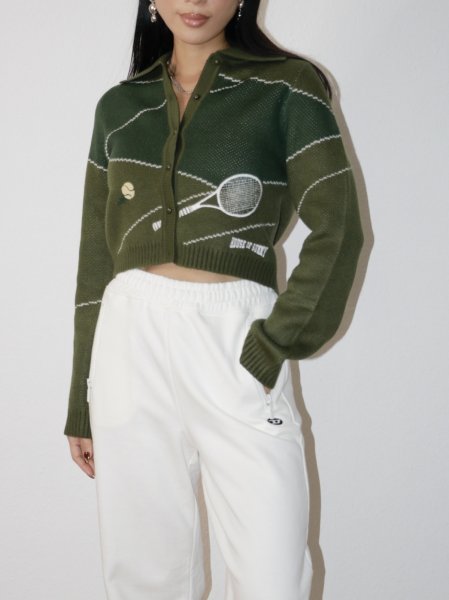 画像7: ［HOUSE OF SUNNY］COUNTRY CLUB TRIPPER  テニス刺繍ジャガードカーディガン (7)