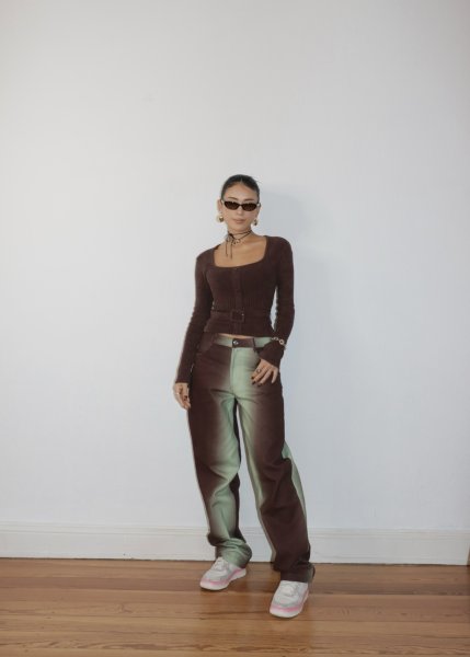 画像12: ［HOUSE OF SUNNY］ THE LOUNGE TOP  ラウンジニットトップ - Brown (12)