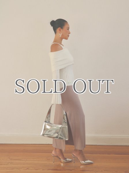 画像11: 【40%OFF】［HOUSE OF SUNNY］ Chunky Rib Top オフショルダーニットトップ - Off White (11)