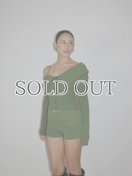 画像6: ［HOUSE OF SUNNY］One Love Rib Hotpants ニットショーツ - Pine Green (6)