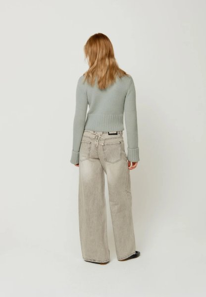 画像4: ［HOUSE OF SUNNY］Chunky Rib Peggy  ジップアップニットカーディガン - School Grey (4)