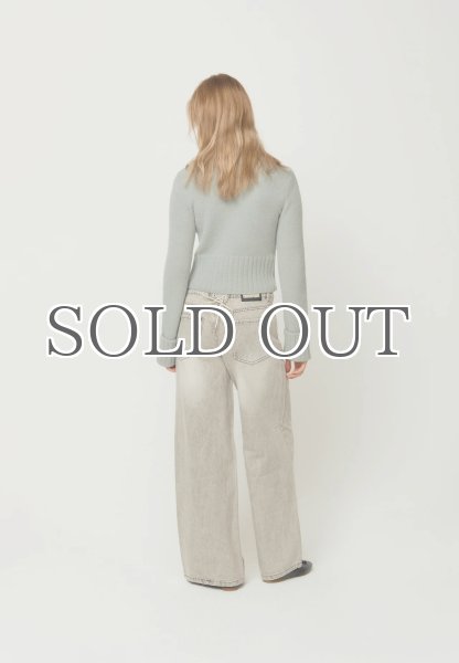 画像4: ［HOUSE OF SUNNY］Chunky Rib Peggy  ジップアップニットカーディガン - School Grey (4)