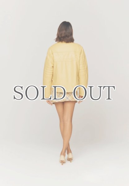 画像7: HOUSE OF SUNNY - The Racer Jacket ビーガンレザーレーサージャケット - Butter Yellow (7)