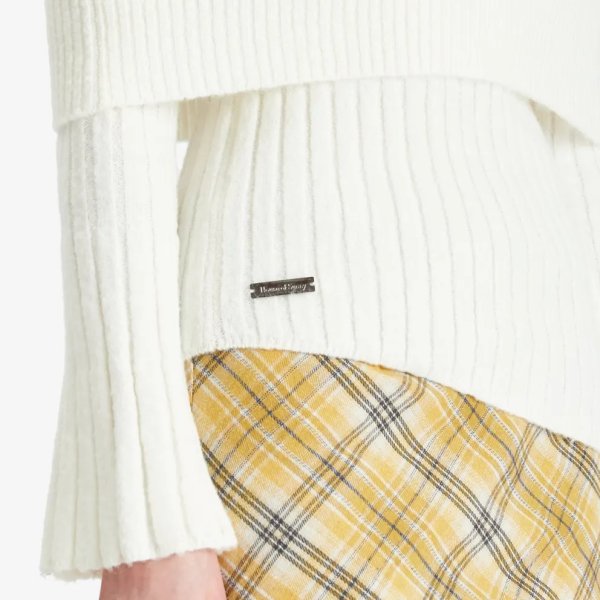 画像6: ［HOUSE OF SUNNY］ Chunky Rib Top オフショルダーニットトップ - Off White (6)