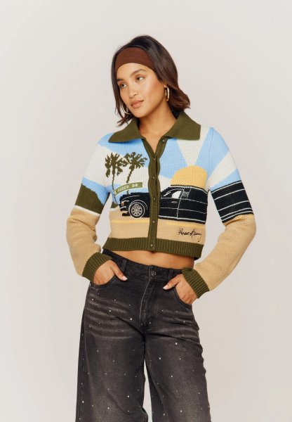 画像6: ［HOUSE OF SUNNY］Pretty Woman Tripper ジャガードニットカーディガン (6)