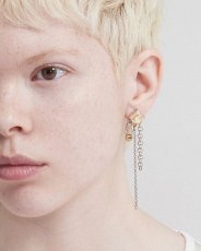 画像2: 【JUSTINE CLENQUET】DEAN CLIP-ON EARRING ／クリップオンシングルイヤリング［SILVER］ (2)