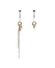 画像2: 【JUSTINE CLENQUET】GEENA EARRING /アシンメトリーフープピアス［SILVER x GOLD］ (2)