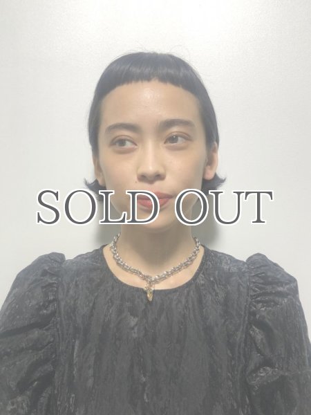 画像5: 【JUSTINE CLENQUET】MADISON CHOKER /ハートチャーム付きチェーンチョーカー［SILVER］ (5)