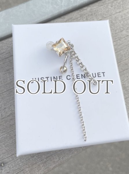 画像4: 【JUSTINE CLENQUET】DEAN CLIP-ON EARRING ／クリップオンシングルイヤリング［SILVER］ (4)