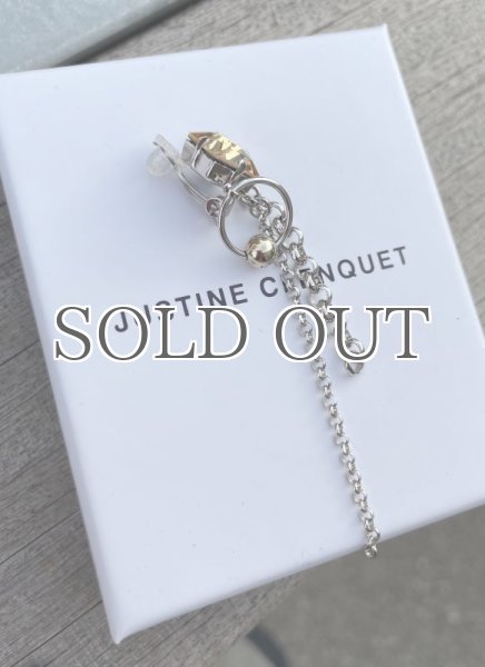 画像3: 【JUSTINE CLENQUET】DEAN CLIP-ON EARRING ／クリップオンシングルイヤリング［SILVER］ (3)