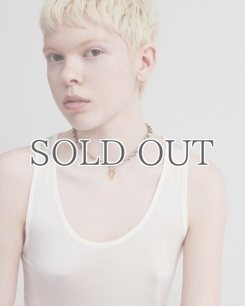 画像2: 【JUSTINE CLENQUET】MADISON CHOKER /ハートチャーム付きチェーンチョーカー［SILVER］ (2)