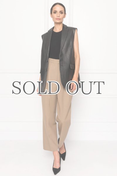 画像4: 【LAMARQUE】INDIANA Black Leather Vest／ラムレザーベスト [Black] (4)