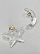 画像1: LEVENS - NIGHT EARRING ガラス製 スター＋ムーンペアピアス (1)