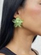 画像2: LEVENS - HIBISCUS EARRING ガラス製 ハイビスカス ピアス - GREEN (2)