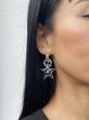 画像5: LEVENS - MINI GLASS HOOP + STAR CHARM EARRINGS ガラス製チャーム付きフープピアス - PINK (5)