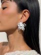 画像1: LEVENS - HIBISCUS EARRING ガラス製 ハイビスカス ピアス - WHITE (1)