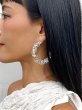 画像1: LEVENS - WAVE HOOP EARRING ガラス製 フープピアス  (1)