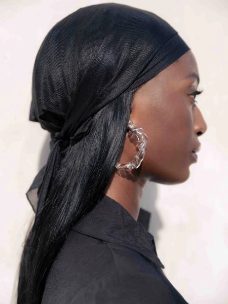 画像6: LEVENS - WAVE HOOP EARRING ガラス製 フープピアス  (6)