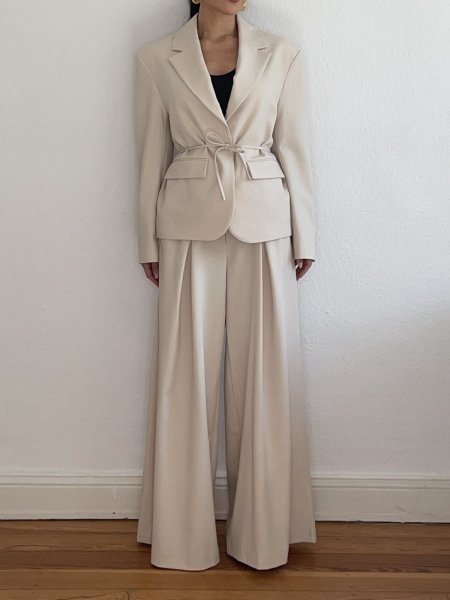 画像10: NORR - Kamin String Blazer ストリングウエストブレザー - Light Beige (10)