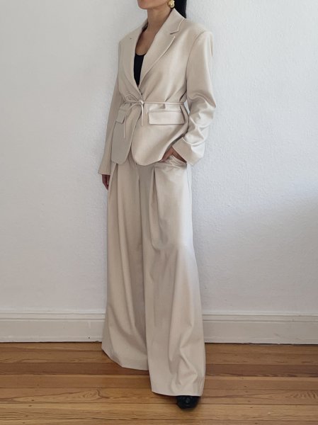 画像12: NORR - Kamin String Blazer ストリングウエストブレザー - Light Beige (12)