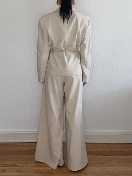 画像14: NORR - Kamin String Blazer ストリングウエストブレザー - Light Beige (14)