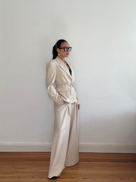 画像15: NORR - Kamin String Blazer ストリングウエストブレザー - Light Beige (15)