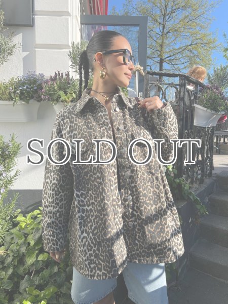 画像6: NORR - Larisa Clean Denim Shirt  レオパードデニムシャツ - Leo print (6)