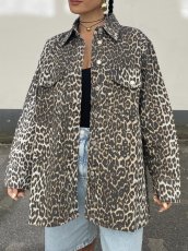 画像5: NORR - Larisa Clean Denim Shirt  レオパードデニムシャツ - Leo print (5)