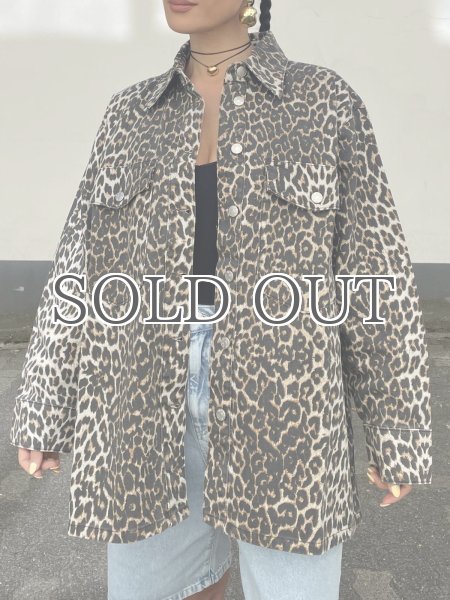 画像5: NORR - Larisa Clean Denim Shirt  レオパードデニムシャツ - Leo print (5)