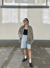 画像9: NORR - Larisa Clean Denim Shirt  レオパードデニムシャツ - Leo print (9)