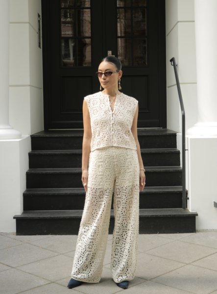 画像7: NORR - Crochet Top クロシェニットジレトップ - Off-White (7)