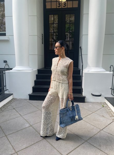 画像9: NORR - Crochet Top クロシェニットジレトップ - Off-White (9)