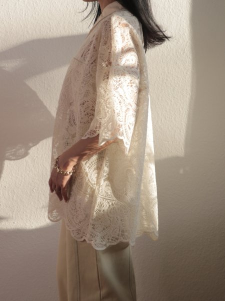 画像10: NORR - Rome Oversize Shirt  オーバーサイズレースシャツ - Ivory (10)