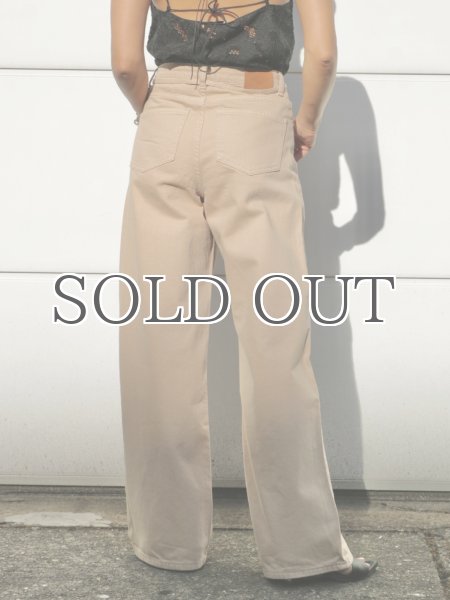 画像6: ［NORR］Hannali Wide Belt Jeans ワイドジーンズ - Light sand (6)