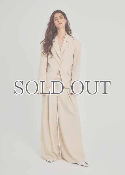 画像1: NORR - Kamin Wide Pants ワイドシルエットパンツー Light Beige (1)