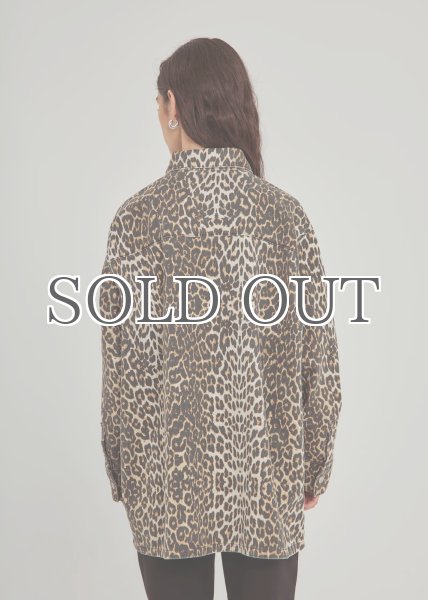 画像2: NORR - Larisa Clean Denim Shirt  レオパードデニムシャツ - Leo print (2)