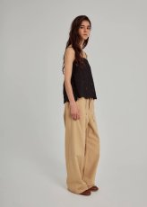 画像3: NORR - Hannali Wide Belt Jeans ワイドジーンズ - Light sand (3)