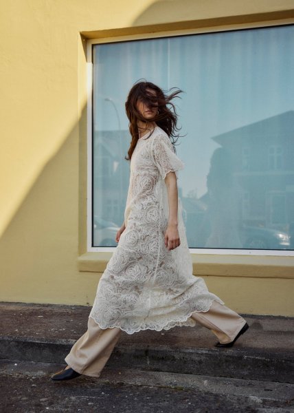 画像2: NORR - Rome Dress レースTドレス - Ivory (2)